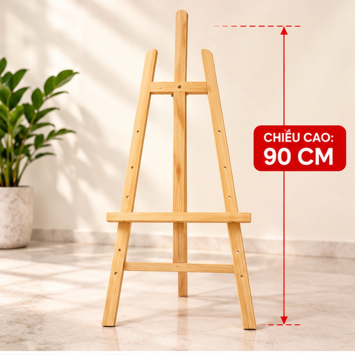 Giá vẽ tranh gỗ 90cm của Nam Khung Tranh