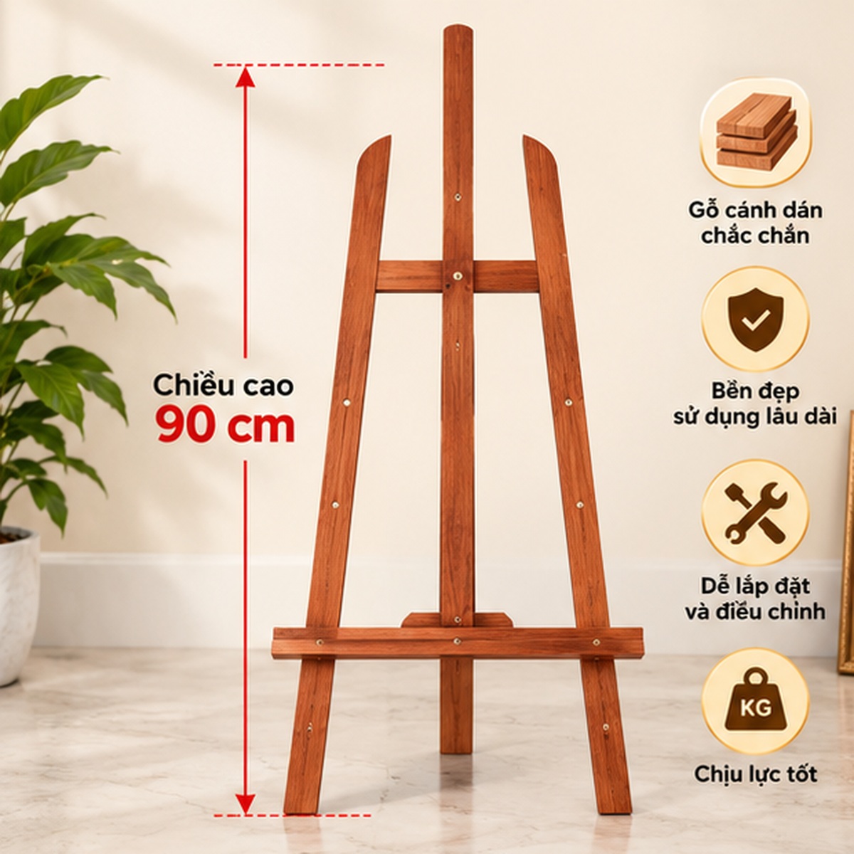 Giá vẽ tranh sơn cánh dán 90cm của Nam Khung Tranh