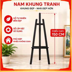 Giá vẽ tranh sơn đen cao 150cm