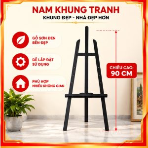 Giá vẽ tranh sơn đen cao 90cm