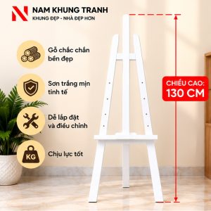 Giá vẽ tranh sơn trắng cao 130cm
