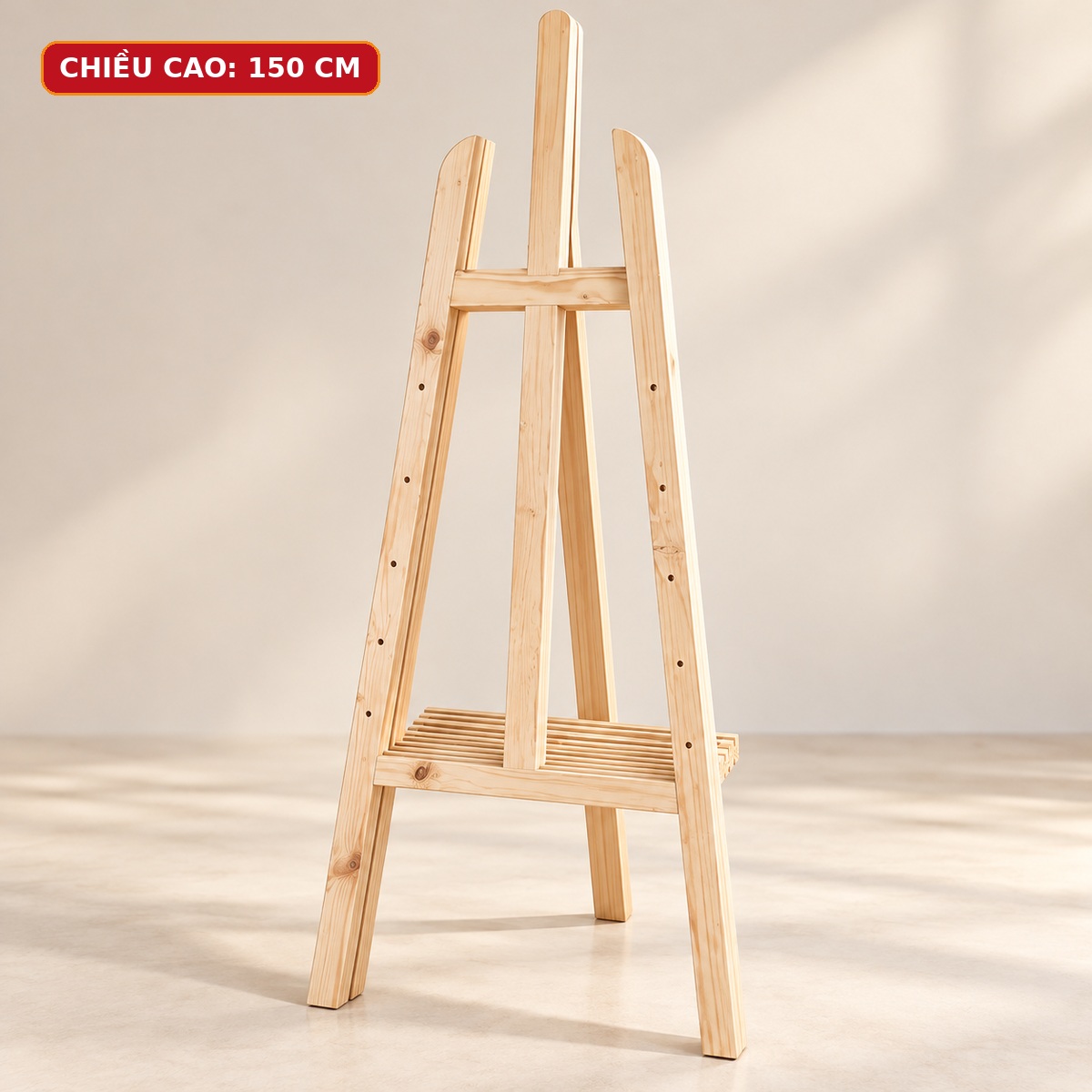 Giá vẽ tranh bằng gỗ cao 150cm của Nam Khung Tranh